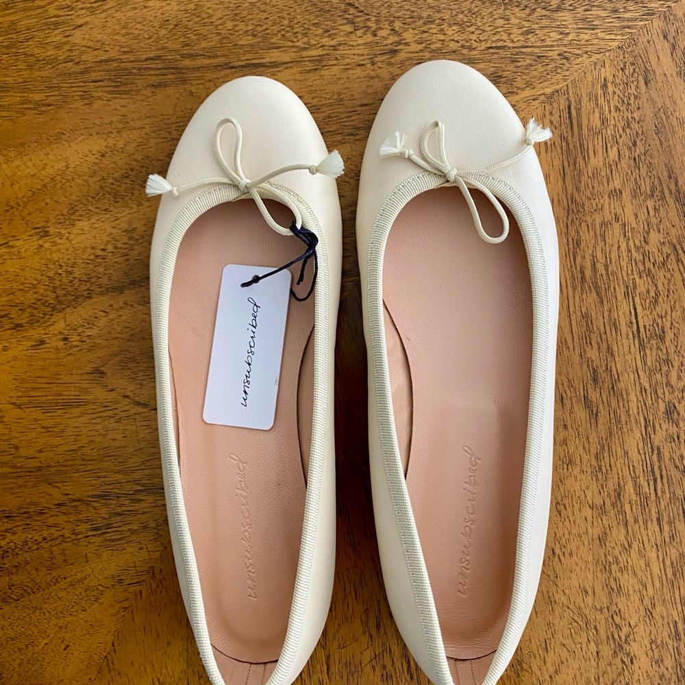 Selling these Italian leather ballet flats from Unsubscribed. Classic style!